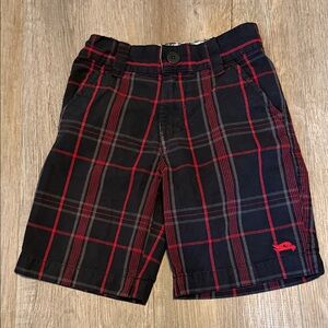 Tony Hawk Black & Red Plaid Kids Shorts